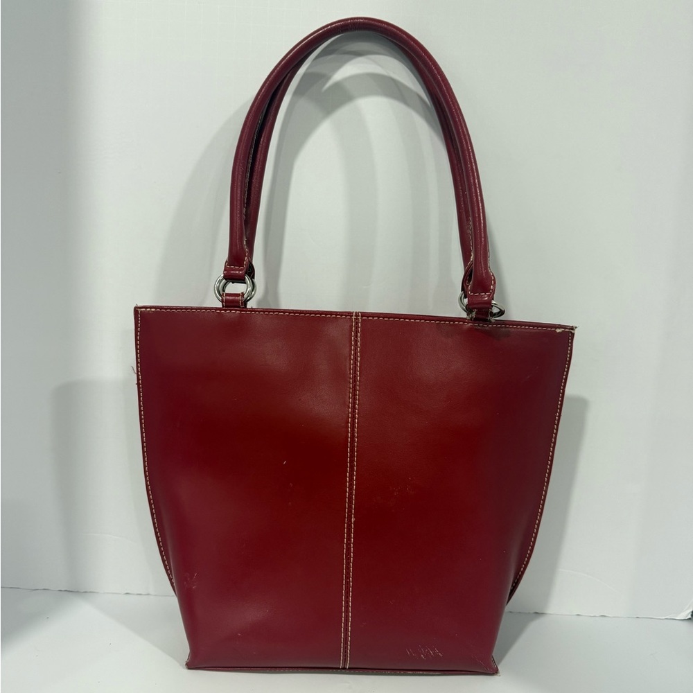 Wilson’s leather Elegant Red Leather Tote Bag